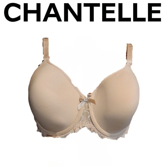 Chantelle Rive Gauche Full Coverage T-Shirt Bra NWOT Tan 36D - Picture 1 of 10